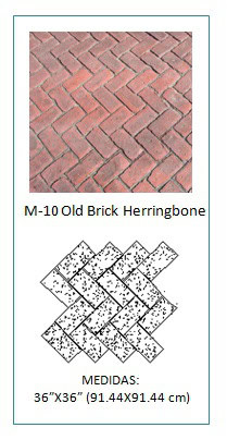 Plantilla para estampado modelo Old Brick Herringbone