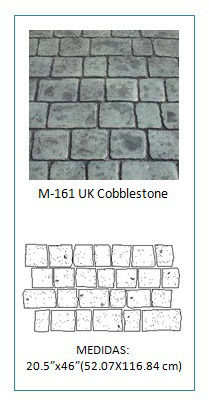 Molde para concreto estampado modelo UK Cobblestone