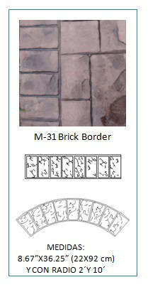 Cenefero para estampado modelo Brick border