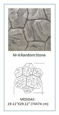 Molde para concreto estampado modelo Random Stone